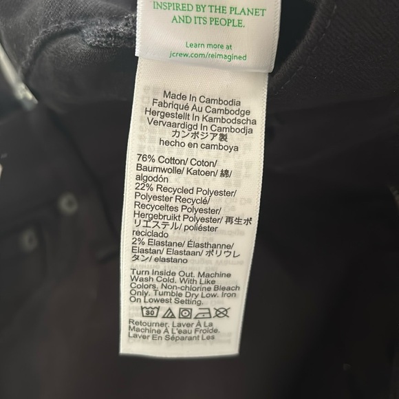 NEW J. Crew Petite High Rise Flare Crop Jean in All Day Stretch 35P BLACK - Picture 12 of 12